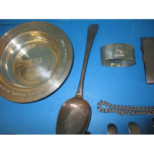 199 - A parcel of antique and later silver and white metal items, all in used condition, approx. gross par... 