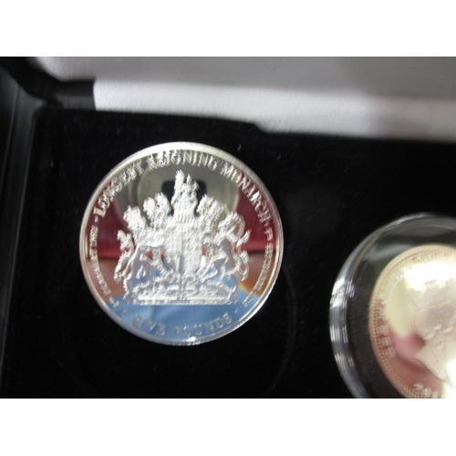 172 - 4 Jubilee mint proof silver collectors coins, to include a 5 oz penny black 175th anniversary coin, ... 