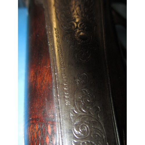 252 - William Powell & Son, Birmingham, 12-bore double barrel hammer sporting gun (Pin-fire) , research sh... 