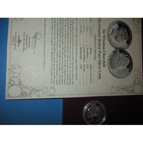 174 - A parcel of mint collectors coins, to include fine silver examples, most with certificates