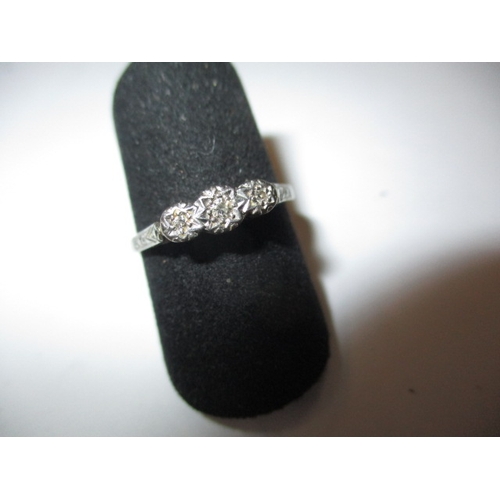 3 - A vintage 18ct gold and platinum 3 stone diamond ring, approx. ring size ‘K+’ approx. weight 2g, in ... 