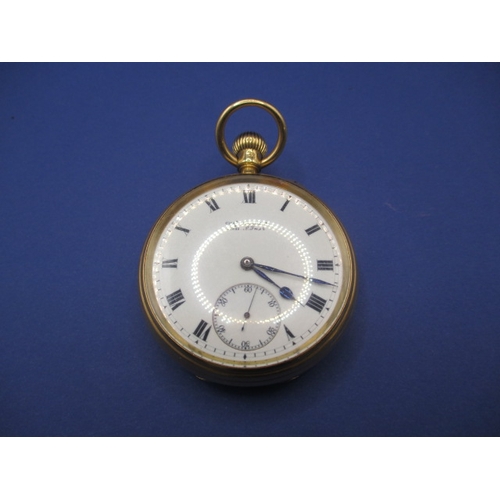 95 - Charles Frodsham 18ct gold cased pocket watch, watch number 07821 marked to movement and dial, in cu... 