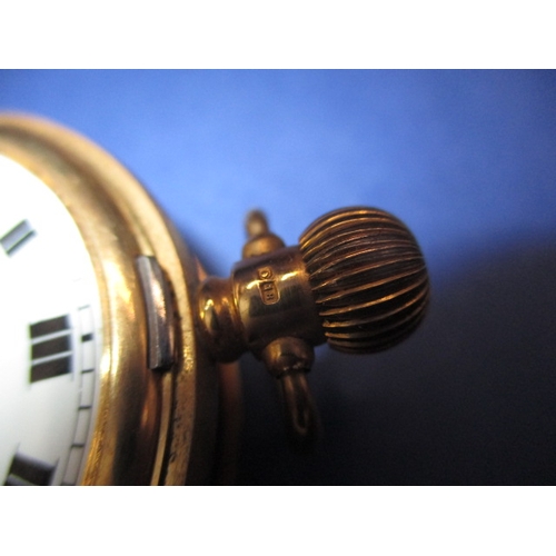 96 - An 18ct gold cased pocket watch, the dial marked “To the Admiralty, James Walker, London” runs when ... 