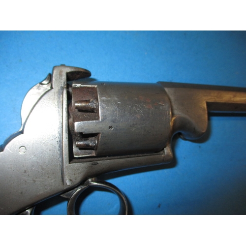 263 - An antique Cogswell pattern percussion six shot revolver, mechanically functions fine with general u... 