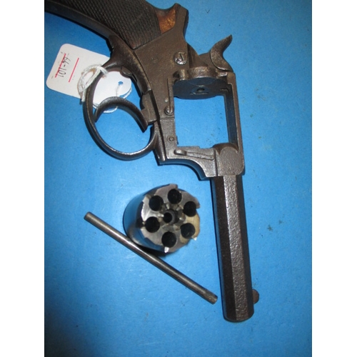 264 - An antique Tranter pattern percussion revolver, marked to barrel Cogswell & Harrison, having general... 