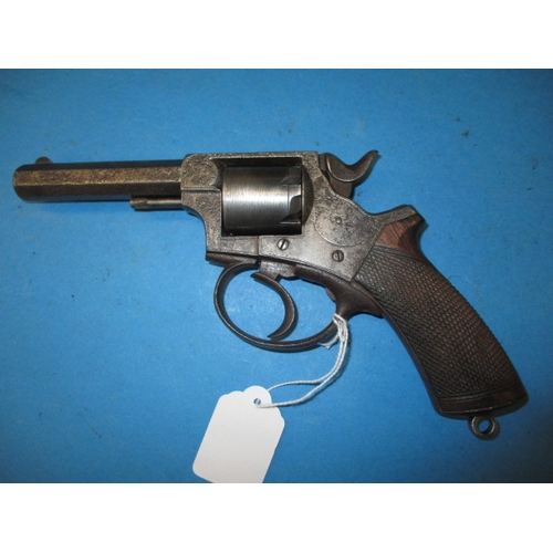 264 - An antique Tranter pattern percussion revolver, marked to barrel Cogswell & Harrison, having general... 