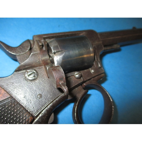 264 - An antique Tranter pattern percussion revolver, marked to barrel Cogswell & Harrison, having general... 