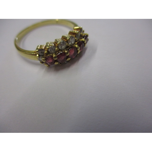 23 - An 18ct yellow gold, diamond and ruby ring, approx. ring size ‘O+’, approx. weight 3g in good useabl... 