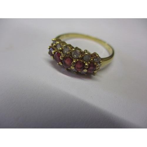 23 - An 18ct yellow gold, diamond and ruby ring, approx. ring size ‘O+’, approx. weight 3g in good useabl... 