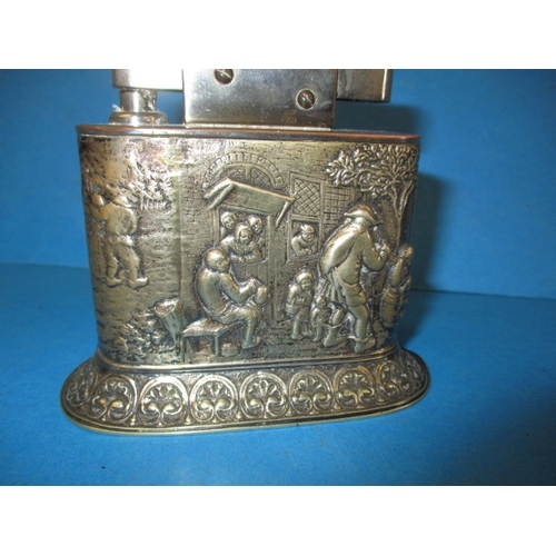 233 - A vintage ZILPLA table lighter with Dutch inscription to base dated 1941, brought back by a member o... 