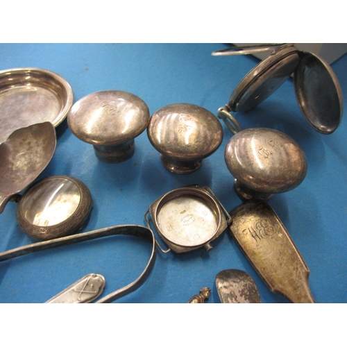 202 - A parcel of sterling silver and white metal items, approx. parcel weight without watches 160g, all i... 