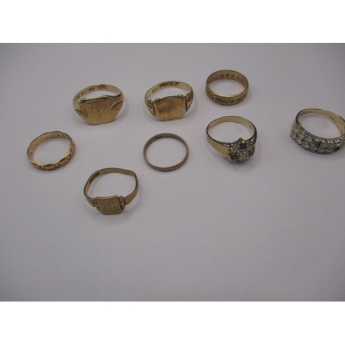 55 - A quantity of 9ct gold rings, all in used condition, some damages, approx.. gross parcel weight, 18.... 