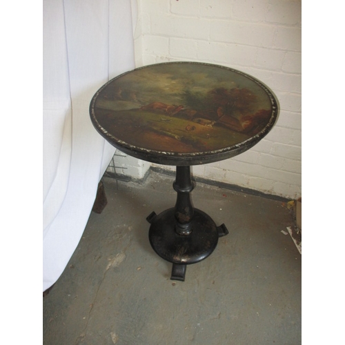 328 - A 19th century painted tip top occasional table, approx. top diameter 51cm, useable pre-owned condit... 