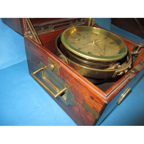 299 - A 19th century G E Frodsham 8-day marine chronometer, no 8011, in working order, fully overhauled ab... 