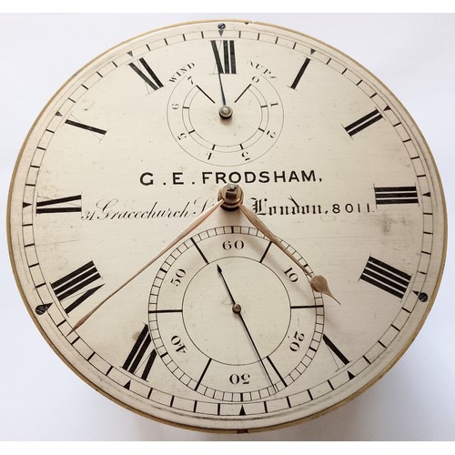 299 - A 19th century G E Frodsham 8-day marine chronometer, no 8011, in working order, fully overhauled ab... 