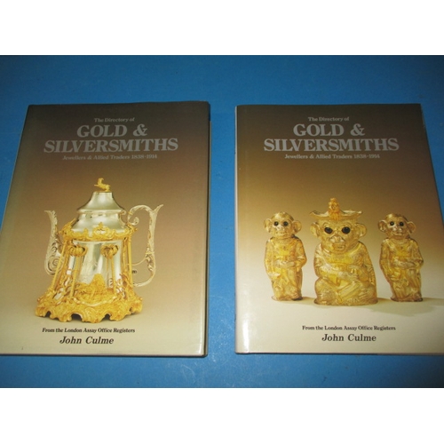 206 - Volumes I & II The Directory of Gold & Silversmiths 1838-1914 by John Culme, both in good pre-owned ... 