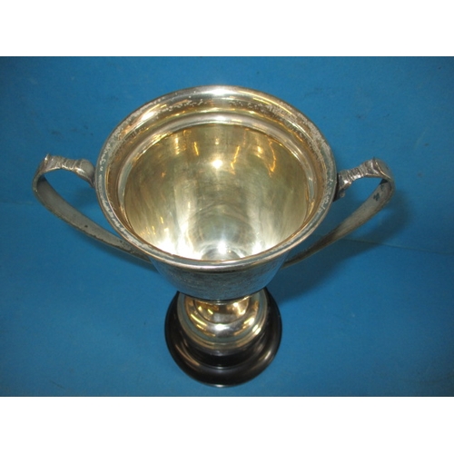 189 - A 1960s Sterling silver golf trophy, approx. silver weight without base and mount 295g approx. heigh... 