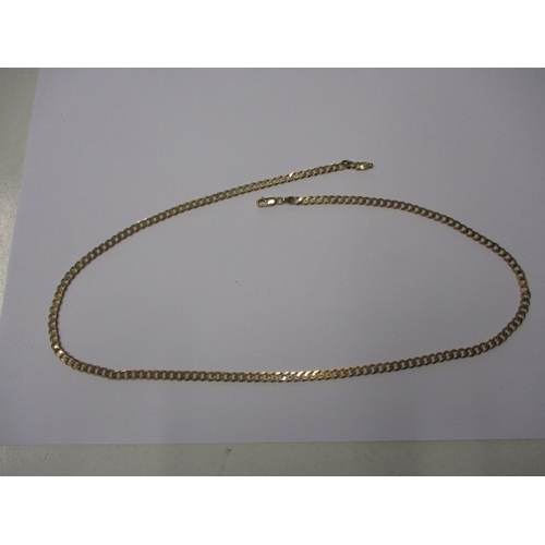 76 - A vintage 9ct yellow gold curb link necklace chain, approx. linear length 60cm, in useable pre-owned... 