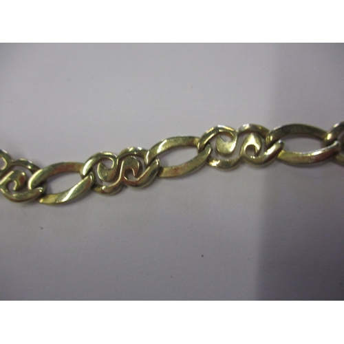 78 - Two 9ct yellow gold bracelets, each approx. 21cm linear length, both in useable pre-owned condition,... 