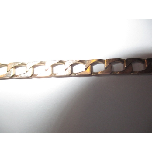 78 - Two 9ct yellow gold bracelets, each approx. 21cm linear length, both in useable pre-owned condition,... 