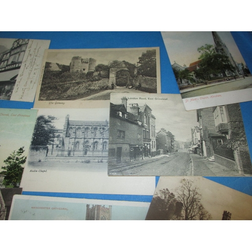 285 - A parcel of Edwardian and later postcards, most topographical with some local views, all in used con... 