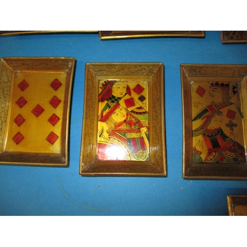 286 - 19th century Chinese Papier-mâché games trays, 12 in total, all in good pre-owned condition, approx.... 