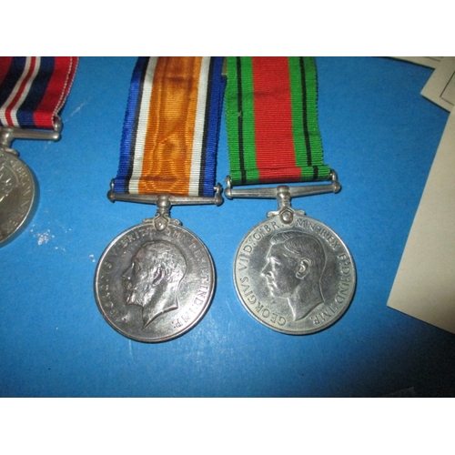 241 - A WWI medal to P.O. 3171/S. A S Summers PTE R.M and assorted WWII medals and papers