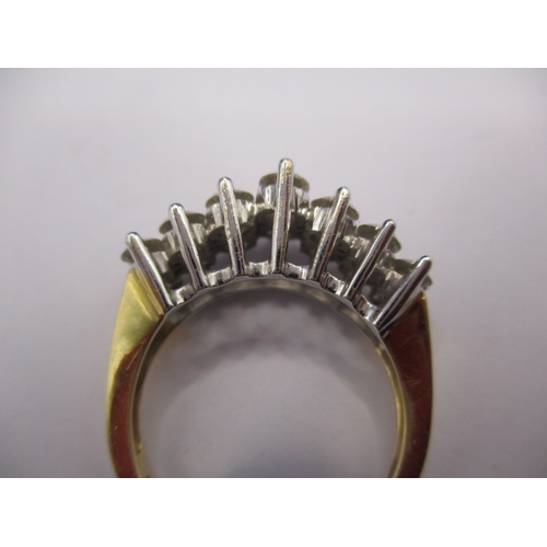 9 - An 18ct yellow gold 2 row diamond half eternity ring, approx. 2ct total diamond weight, approx. ring... 