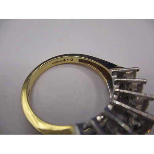 9 - An 18ct yellow gold 2 row diamond half eternity ring, approx. 2ct total diamond weight, approx. ring... 