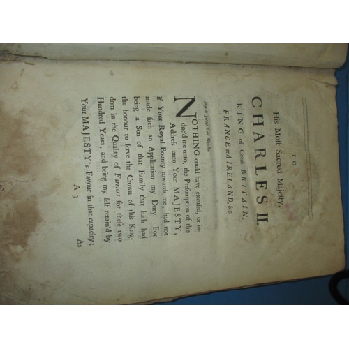 287 - The anatomy of a horse Andrew Snape 1683, a well used book with damages to some pages