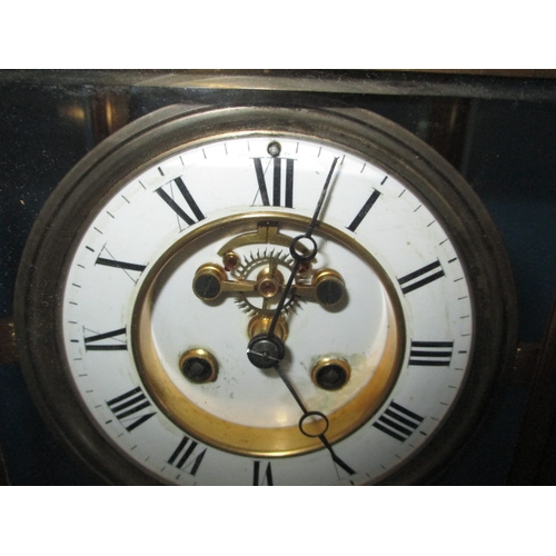 295 - Two vintage mantle clocks, one with mercury filled pendulum, neither tested as to function