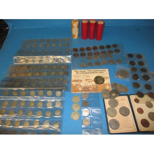 177 - A parcel of vintage coins, to include some silver and part-silver examples, all in circulated condit... 