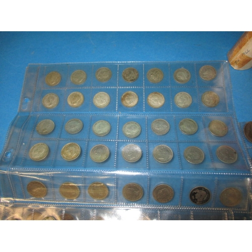 177 - A parcel of vintage coins, to include some silver and part-silver examples, all in circulated condit... 