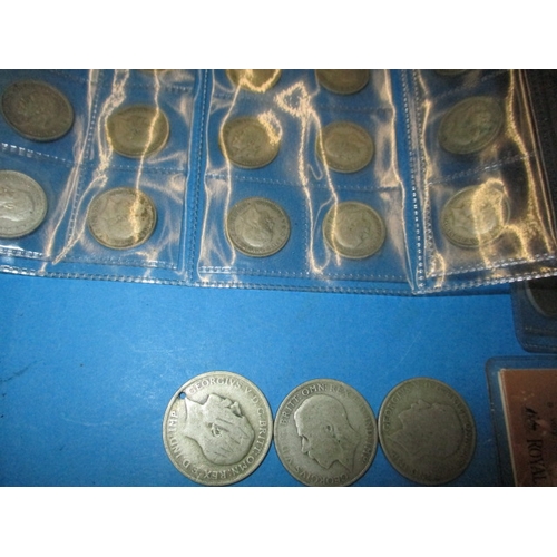 177 - A parcel of vintage coins, to include some silver and part-silver examples, all in circulated condit... 