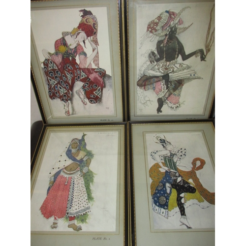 314 - 10 framed book plates from ‘The Decorative Art of Leon Bakst’ dated C1911. One with broken glass.