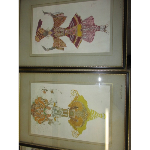 314 - 10 framed book plates from ‘The Decorative Art of Leon Bakst’ dated C1911. One with broken glass.