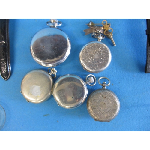 228 - A quantity of vintage pocket and wrist watches to include silver examples and a Smith Jamboree autom... 