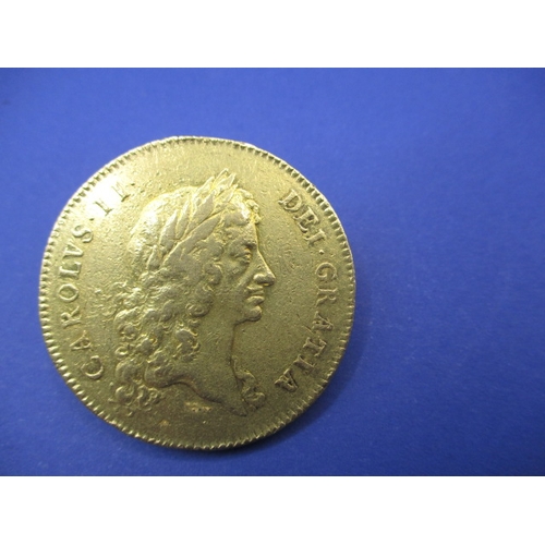 162 - A Charles II gold 5 Guinea coin dated 1670, approx. weight 41.65g, approx. diameter 36.3mm, a circul... 