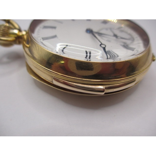 97 - A vintage 18ct gold cased quarter repeating pocket watch, in working order. Recently serviced, with ... 