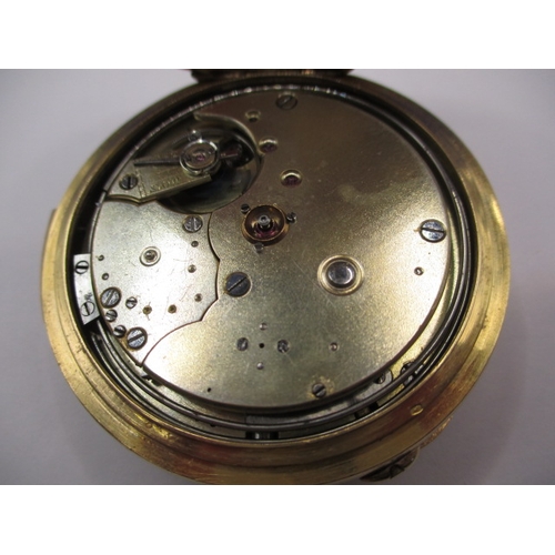 97 - A vintage 18ct gold cased quarter repeating pocket watch, in working order. Recently serviced, with ... 