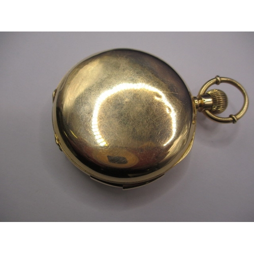 97 - A vintage 18ct gold cased quarter repeating pocket watch, in working order. Recently serviced, with ... 