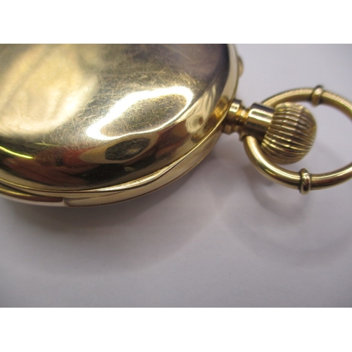 97 - A vintage 18ct gold cased quarter repeating pocket watch, in working order. Recently serviced, with ... 