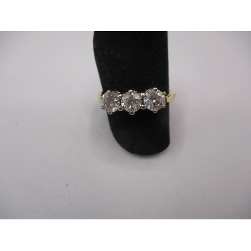 26 - A vintage 18ct gold 3 stone diamond ring, each stone measuring approx. 4.2mm, approx. ring size ‘K’,... 