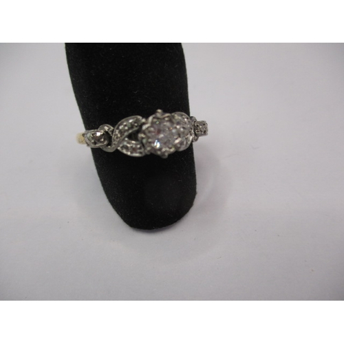 28 - An antique 18ct gold platinum and diamond ring, approx. ring size ‘T’, approx. weight 3.4g in good u... 