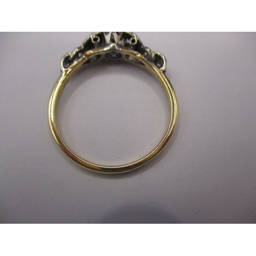 28 - An antique 18ct gold platinum and diamond ring, approx. ring size ‘T’, approx. weight 3.4g in good u... 