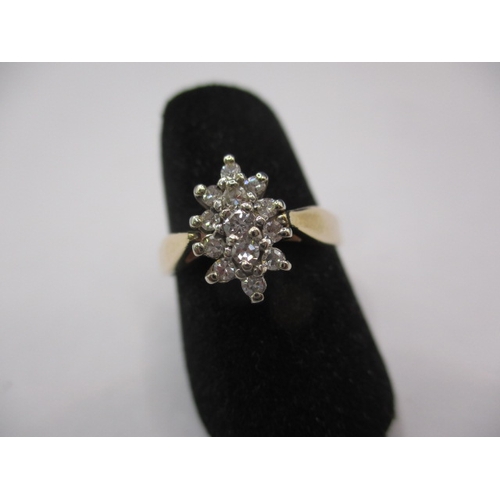 30 - A 14k gold and diamond dress ring, approx. ring size ‘O’, approx. weight 2.47g, in good pre-owned co... 