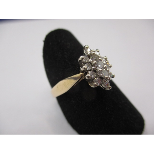 30 - A 14k gold and diamond dress ring, approx. ring size ‘O’, approx. weight 2.47g, in good pre-owned co... 