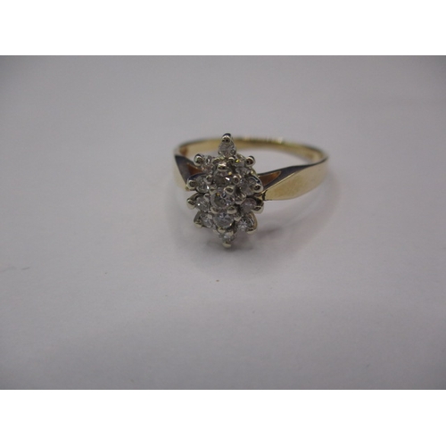 30 - A 14k gold and diamond dress ring, approx. ring size ‘O’, approx. weight 2.47g, in good pre-owned co... 