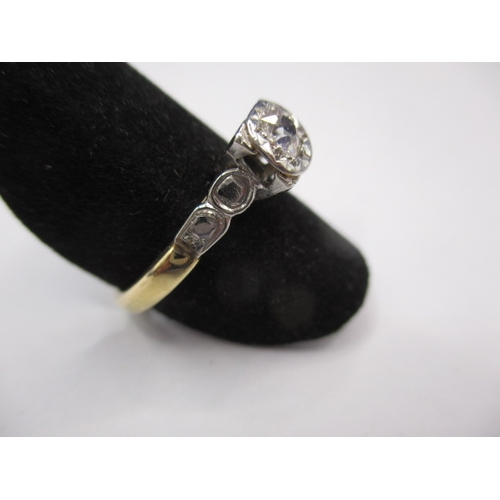 36 - A vintage art deco 18ct gold and platinum diamond ring, approx. ring size ‘J+’ approx. weight 2.6g i... 