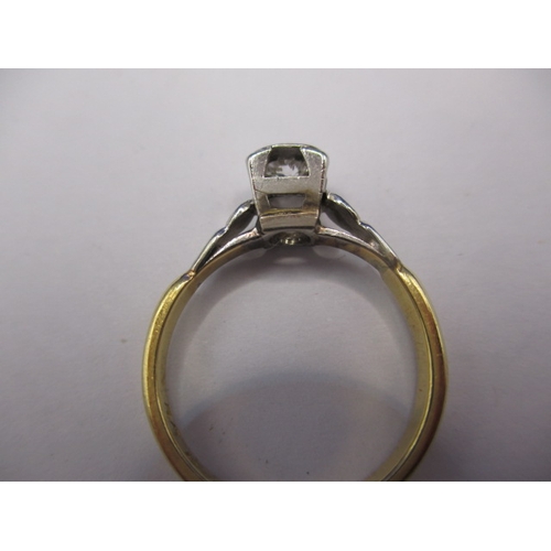 36 - A vintage art deco 18ct gold and platinum diamond ring, approx. ring size ‘J+’ approx. weight 2.6g i... 